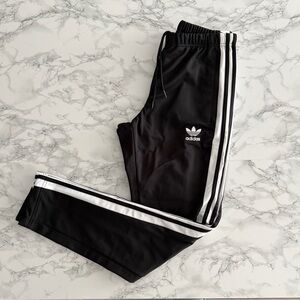 Adidas Black Track Pants with Snaps